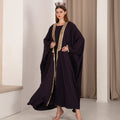 Traditional Elegance: Bisht Abaya with Machine Embroidery in Trio Colors