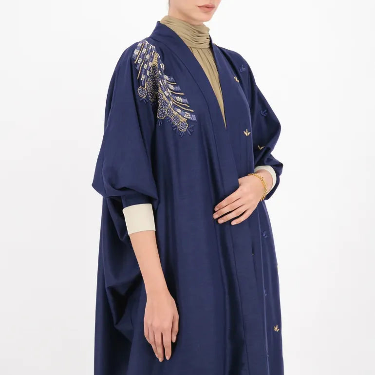 The Sapphire Gold Abaya Set