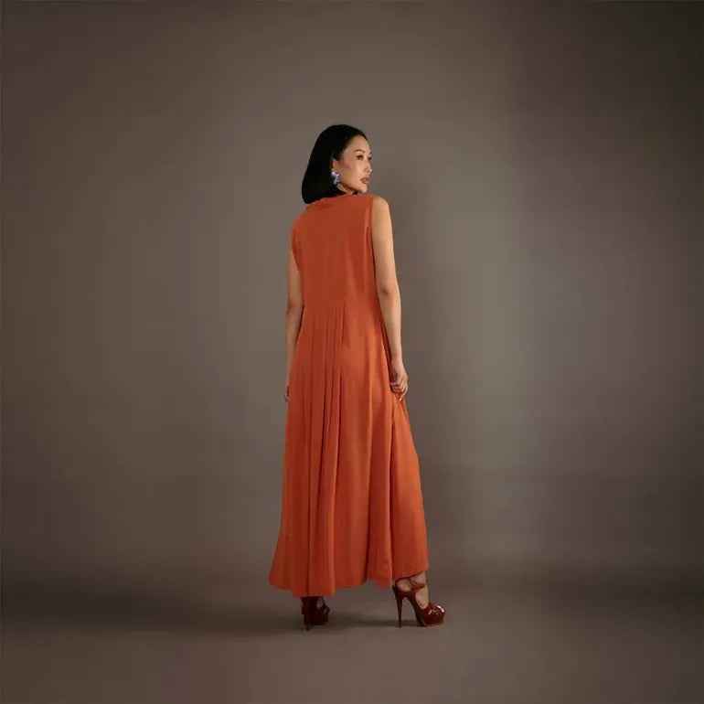 Old Money Style Dress Orange