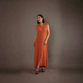 Old Money Style Dress Orange