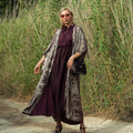 Rich Maroon: Silky Bisht Cut Abaya with Cool Inner Layer