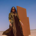 Italian Sophistication: Jacquard & Embroidery Abaya Set